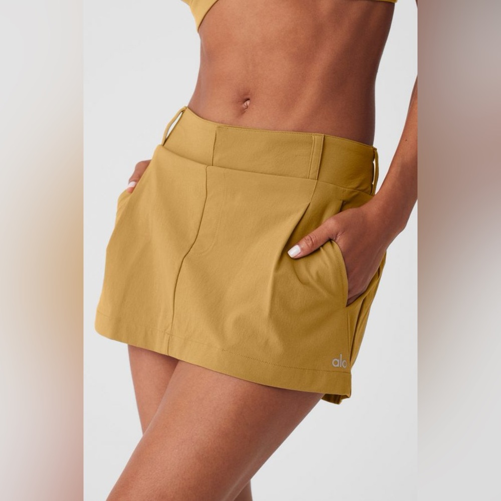 ALO Yoga Mustard Mini Skirt